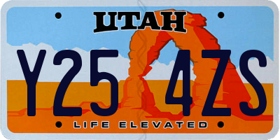 UT license plate Y254ZS
