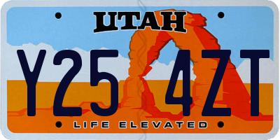 UT license plate Y254ZT