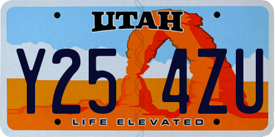 UT license plate Y254ZU