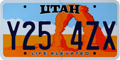 UT license plate Y254ZX