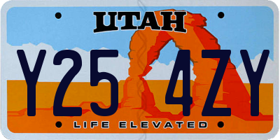 UT license plate Y254ZY