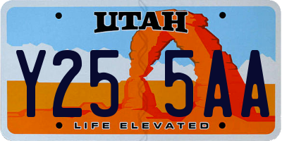 UT license plate Y255AA