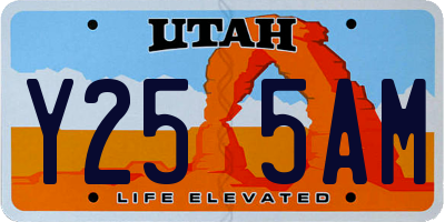 UT license plate Y255AM
