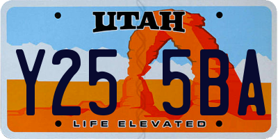 UT license plate Y255BA