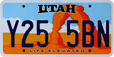 UT license plate Y255BN