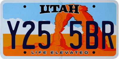 UT license plate Y255BR