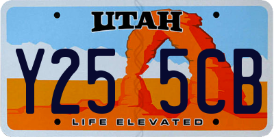 UT license plate Y255CB