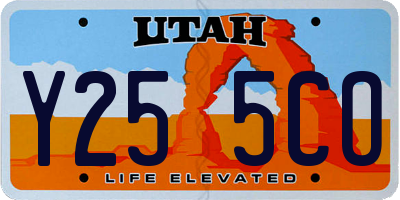 UT license plate Y255CO