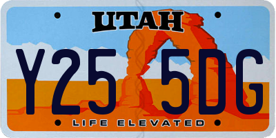 UT license plate Y255DG