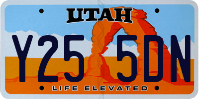 UT license plate Y255DN