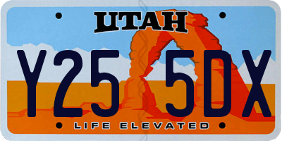 UT license plate Y255DX