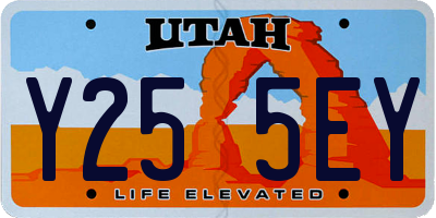 UT license plate Y255EY