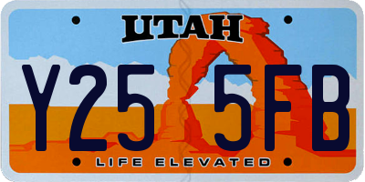 UT license plate Y255FB