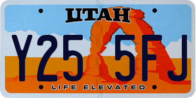 UT license plate Y255FJ