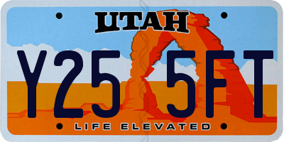 UT license plate Y255FT