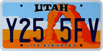 UT license plate Y255FV