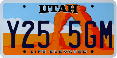 UT license plate Y255GM