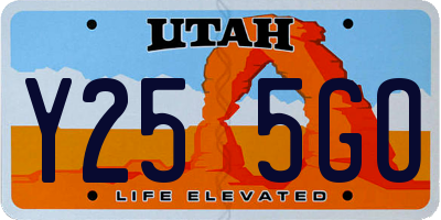UT license plate Y255GO
