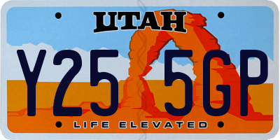 UT license plate Y255GP