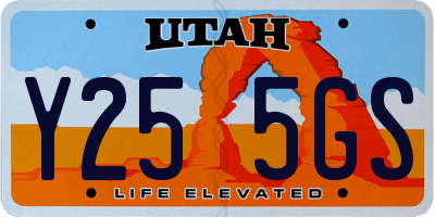 UT license plate Y255GS