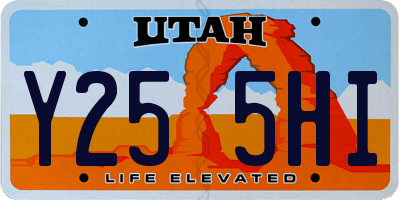 UT license plate Y255HI