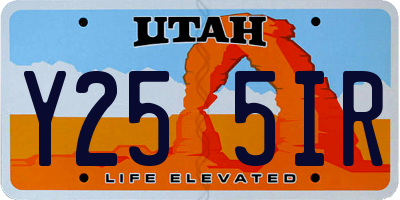 UT license plate Y255IR