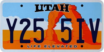 UT license plate Y255IV