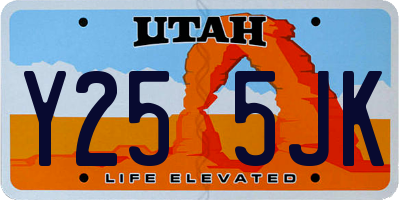 UT license plate Y255JK