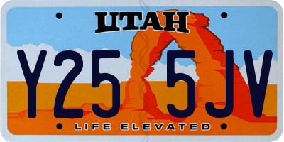 UT license plate Y255JV