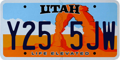 UT license plate Y255JW