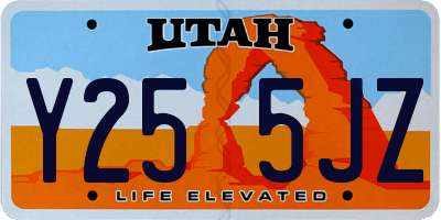 UT license plate Y255JZ