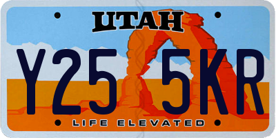 UT license plate Y255KR