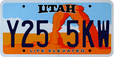 UT license plate Y255KW