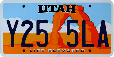UT license plate Y255LA