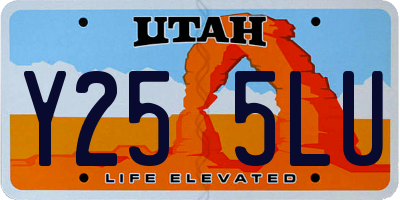 UT license plate Y255LU