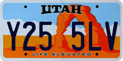 UT license plate Y255LV