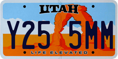 UT license plate Y255MM