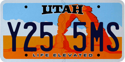 UT license plate Y255MS