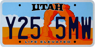 UT license plate Y255MW