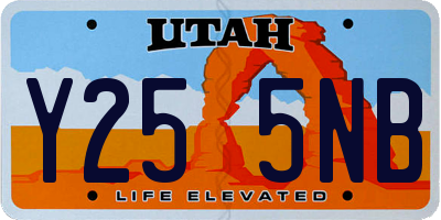 UT license plate Y255NB