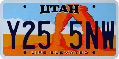UT license plate Y255NW