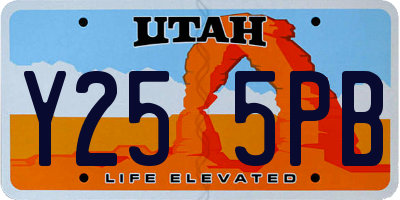 UT license plate Y255PB