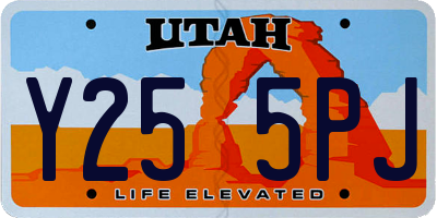 UT license plate Y255PJ
