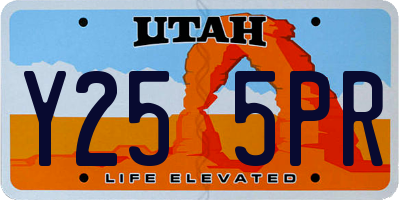 UT license plate Y255PR