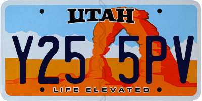 UT license plate Y255PV