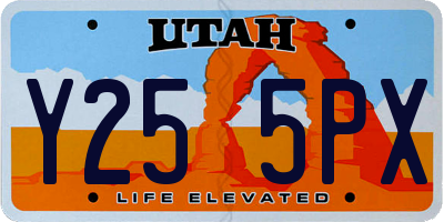UT license plate Y255PX