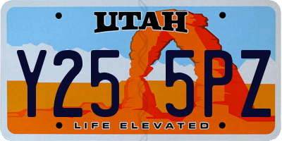 UT license plate Y255PZ