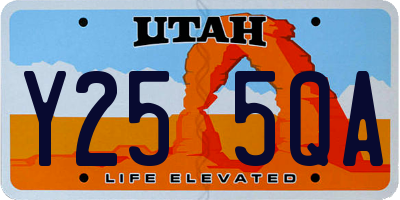 UT license plate Y255QA