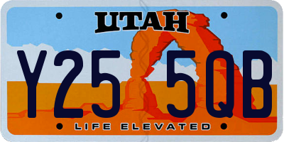 UT license plate Y255QB