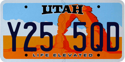 UT license plate Y255QD